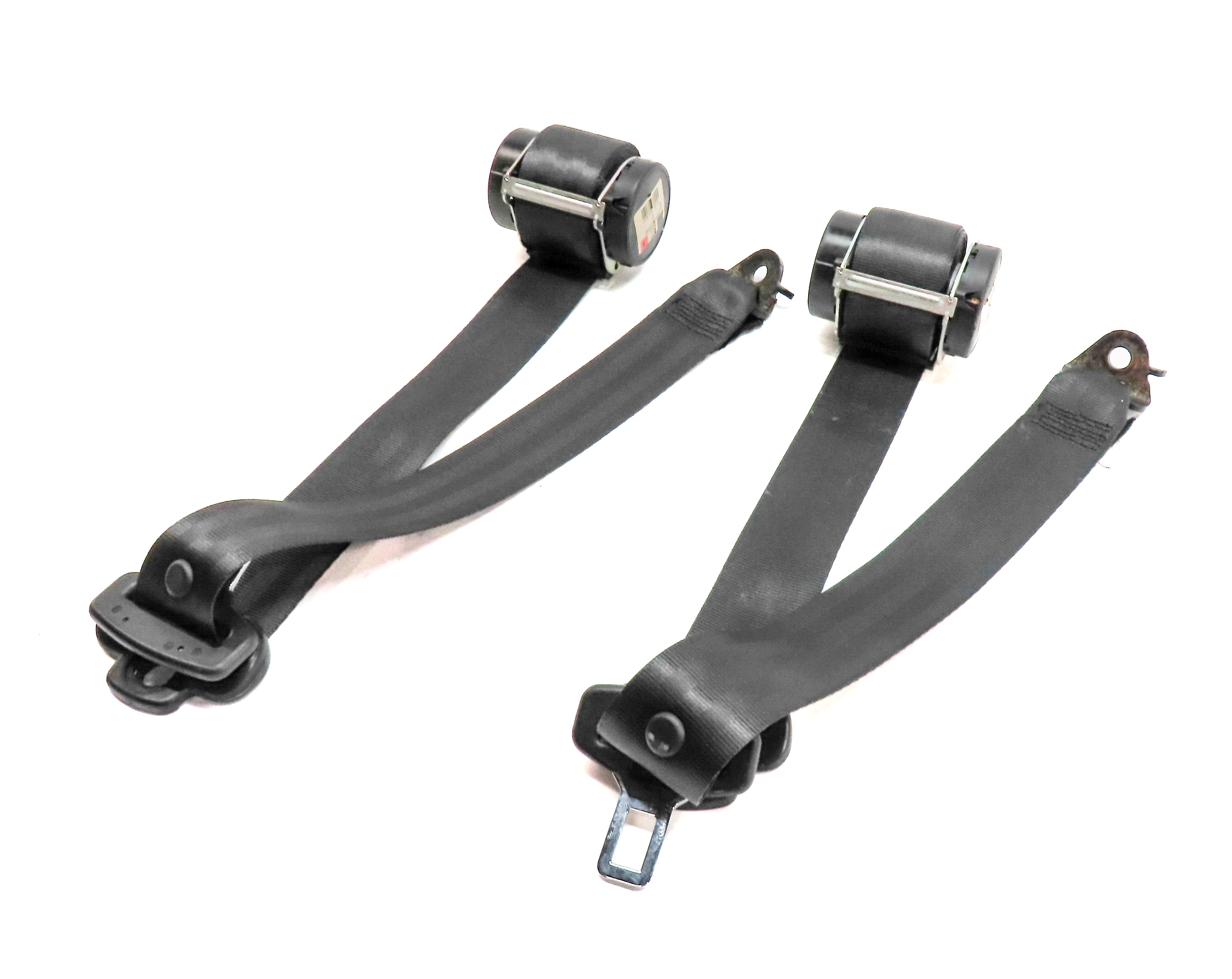 2010 LAND ROVER LR4 (L319) REAR 3RD ROW LEFT & RIGHT SEATBELT RETRACTOR SET/2 — exact item pictured
